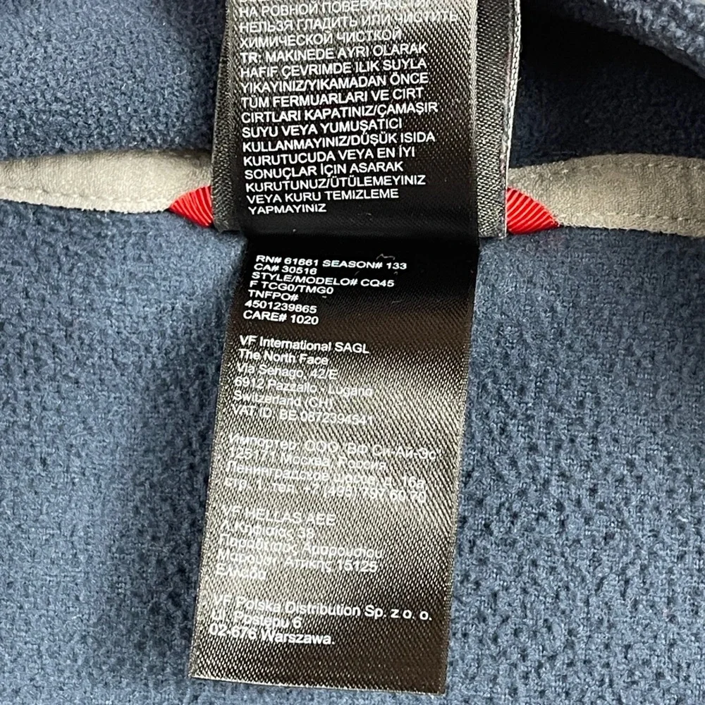 The North Face Fleece‎ Pullover Mens Large Blue Grey Quarter Zip CQ45 Gorpcore